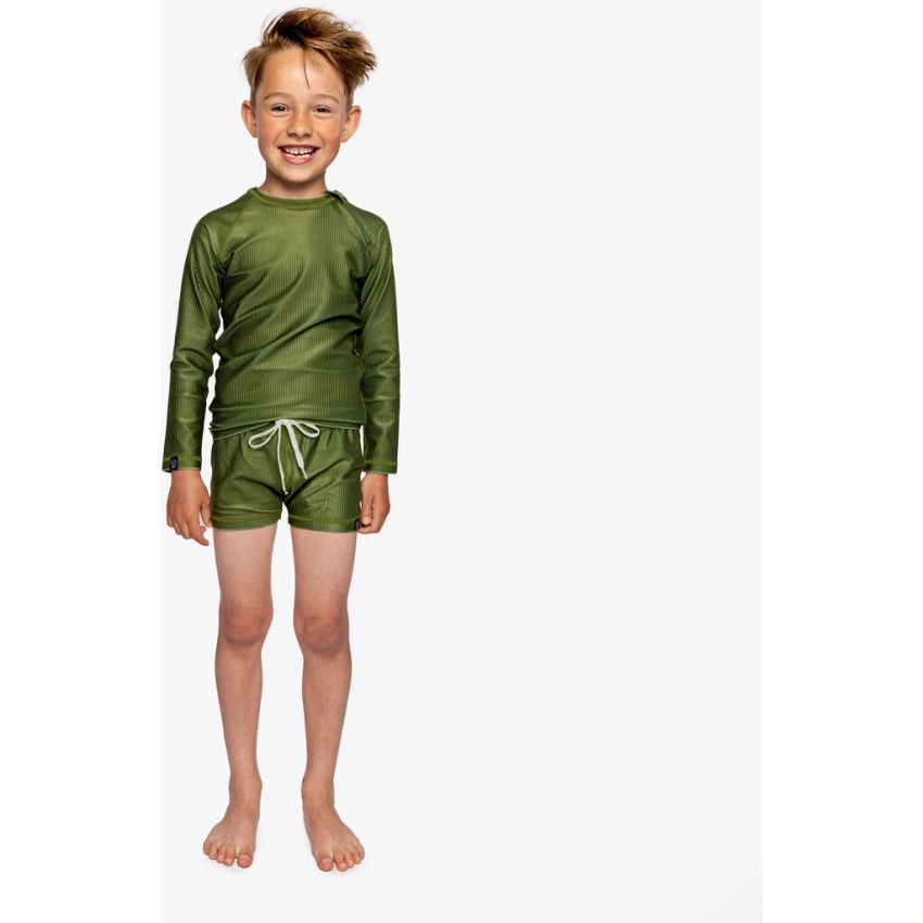 Beach & Bandits - UV Badeshirt Ribbed Pesto