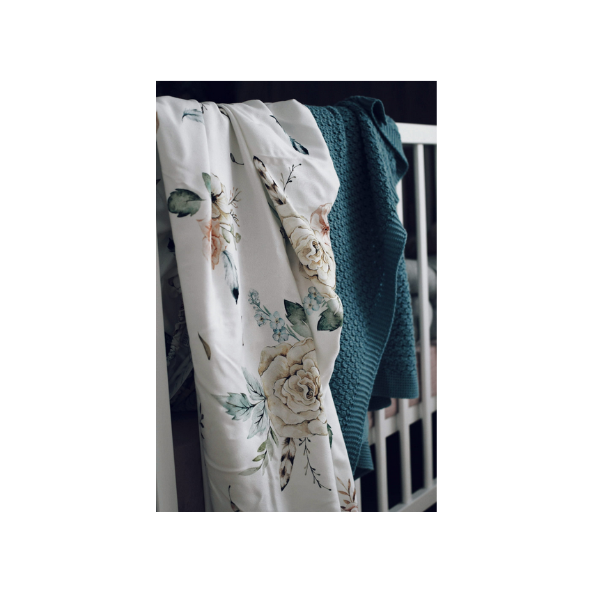 Qbana Mama - Bambus Swaddle Vintage Flowers 120 x 120cm