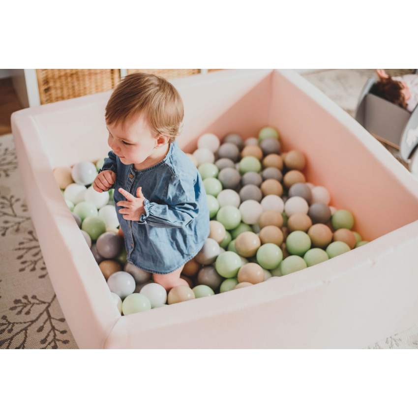 MeowBaby - Bällebad Pink quadratisch ohne Bälle 90x90x40cm