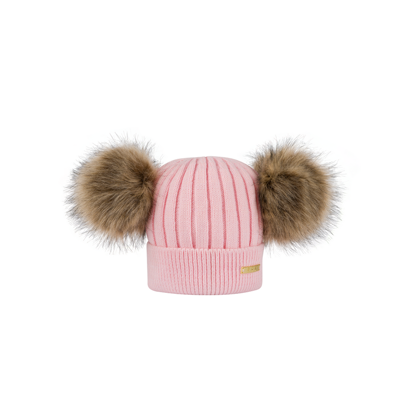 Bjällra of Sweden - Strickmütze mit Pommel Pink