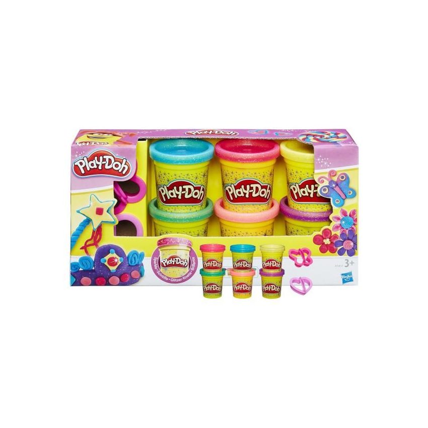Play-Doh - Glitzerknete 6er Pack