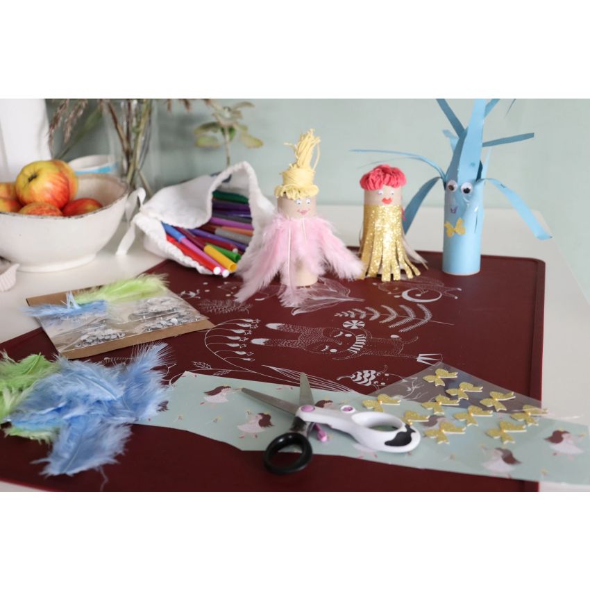 Lille Vilde - Tischset / Malunterlage Vintage Crisom Red