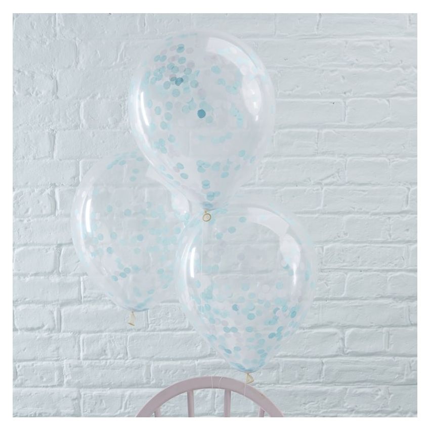 Ginger Ray - Konfetti Ballone Pick and Mix blau