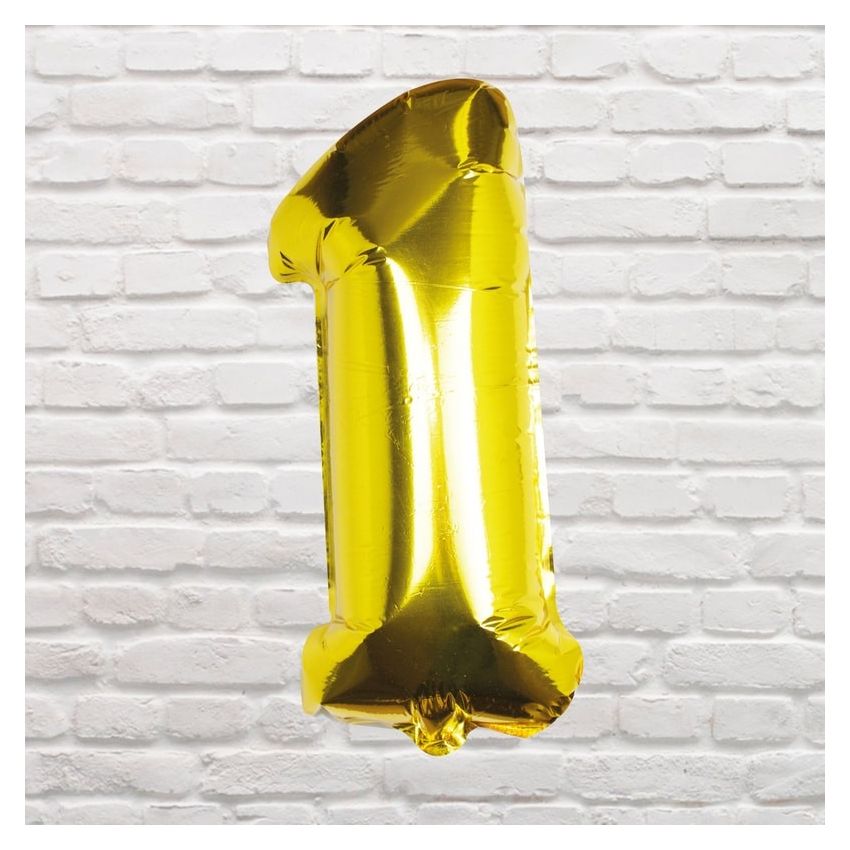 Ginger Ray - Zahlenballon Gold 1