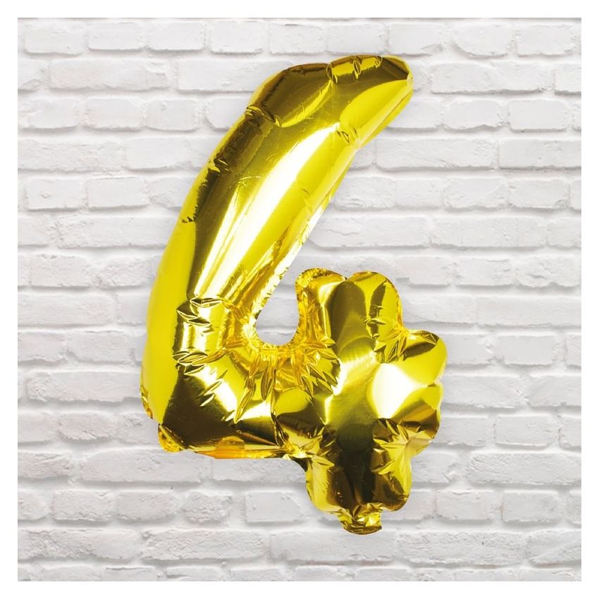 Ginger Ray - Zahlenballon Gold 4