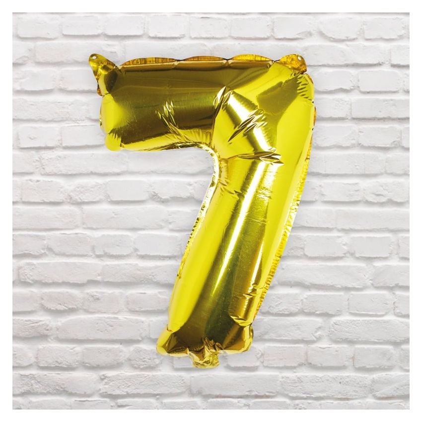 Ginger Ray - Zahlenballon Gold 7