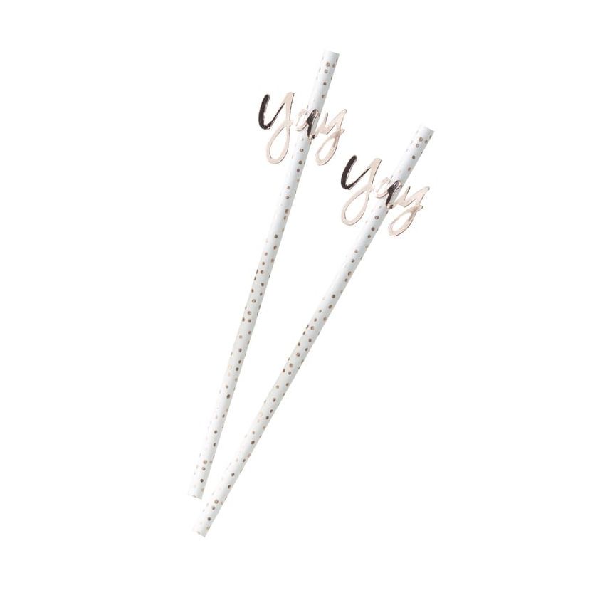 Ginger Ray - Strohhalme Rose Gold 