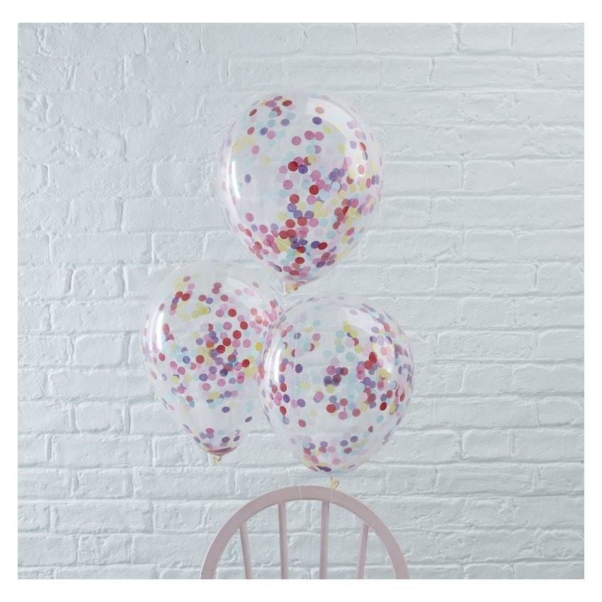 Ginger Ray - Konfetti Ballone Pick and Mix bunt