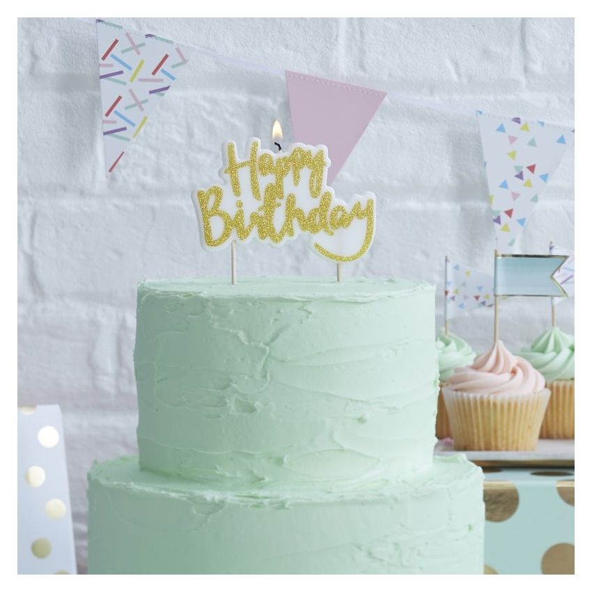 Ginger Ray - Kuchen- Kerze Glitzer 