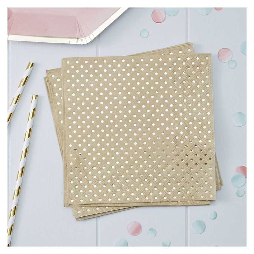 Ginger Ray - Servietten Polka Dot Pick and Mix