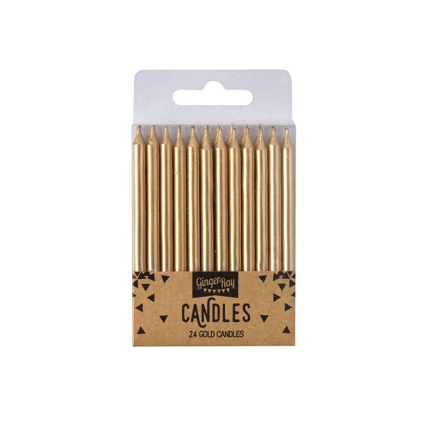 Ginger Ray - Kuchenkerzen gold metallic