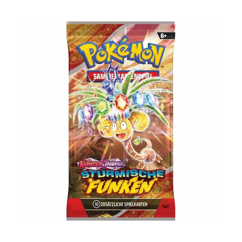 Pokemon SV08 Stürmische Funken Booster, 1 Pack - Deutsch