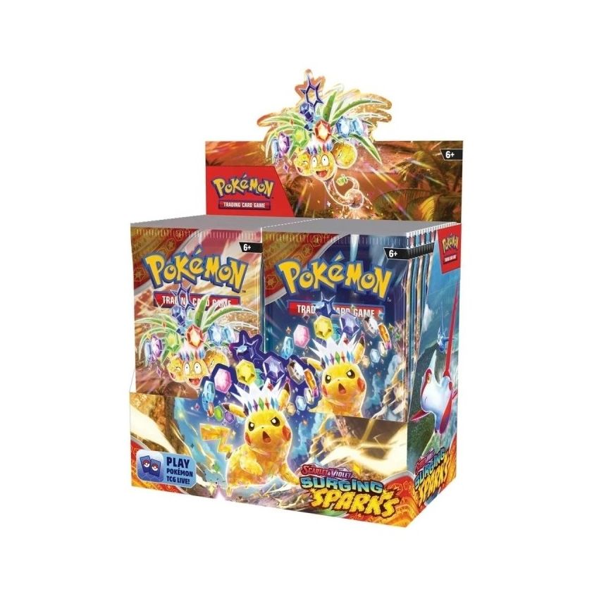 Pokemon SV08 Stürmische Funken Booster, Display - Deutsch