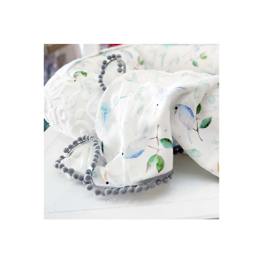 Maylily - PomPom Swaddledecke Heavenly Birds