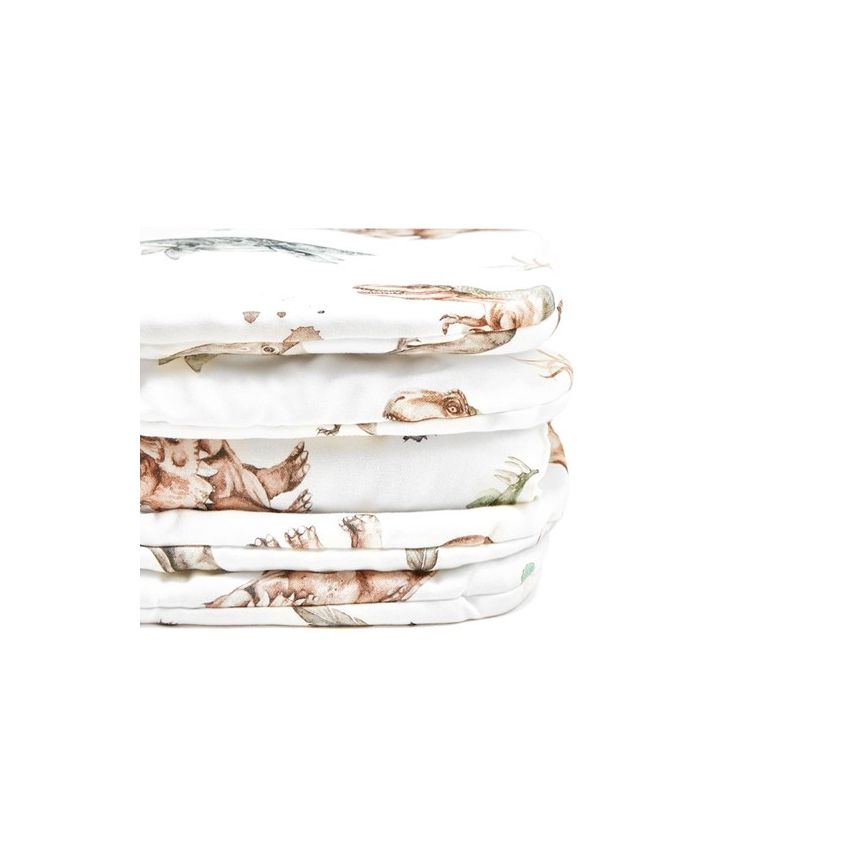 Qbana Mama - Bettdeckenset mit Kissen gefüttert MINI Dinosaurier