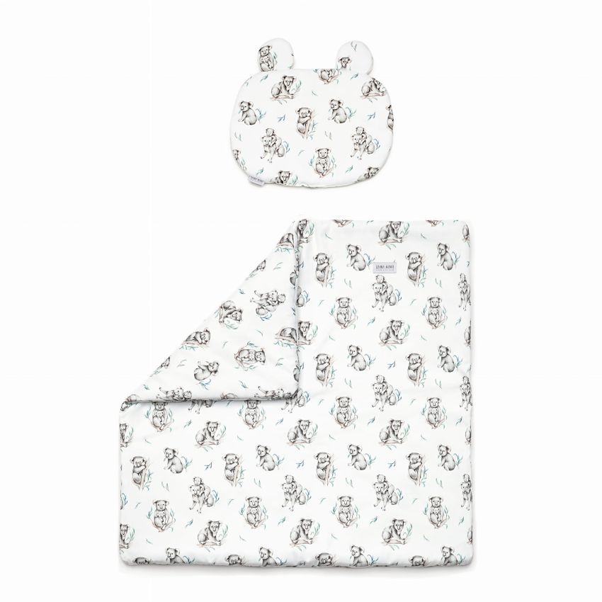 Qbana Mama - Bettdeckenset mit Kissen gefüttert MINI Koala