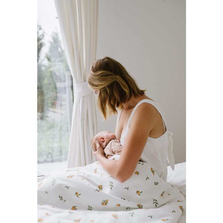 Qbana Mama - Bettdeckenset mit Kissen gefüttert Secret Citrus