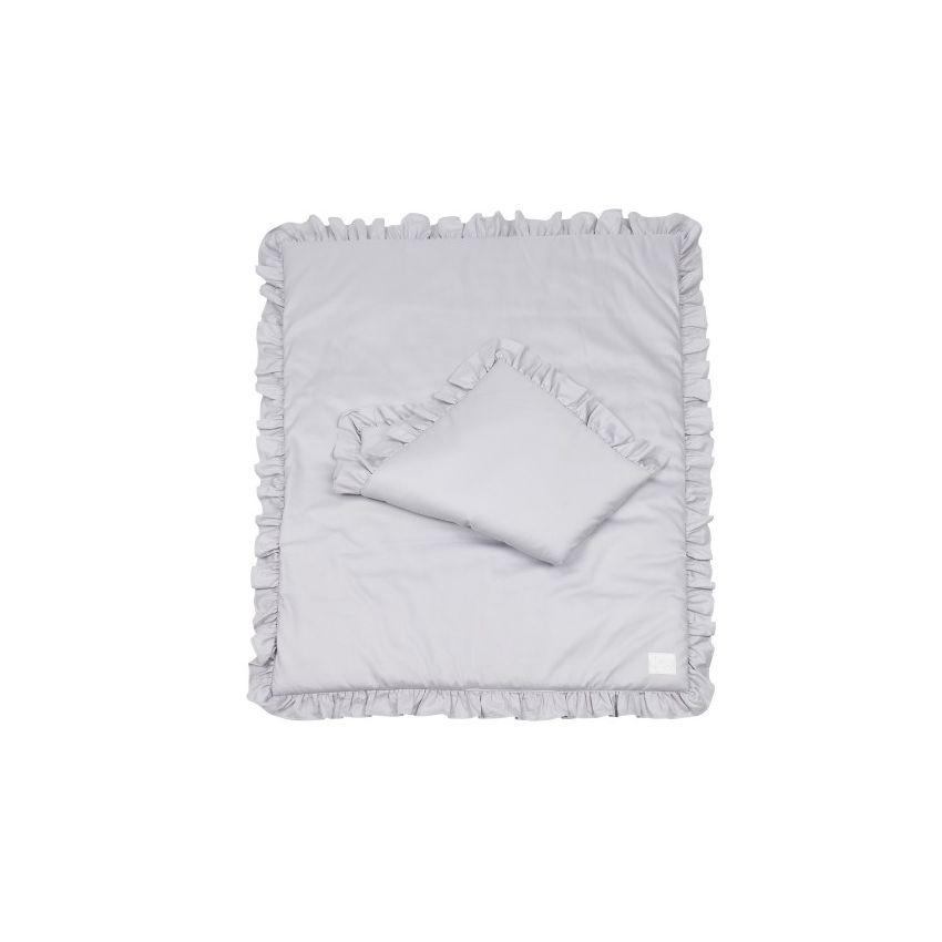 Cotton & Sweets - Bettwäsche Simply Glamour grau gefüttert 80 x 100cm