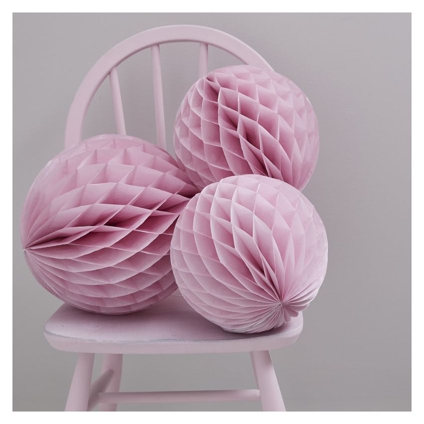 Ginger Ray - Honeycomb Balls pink Princess