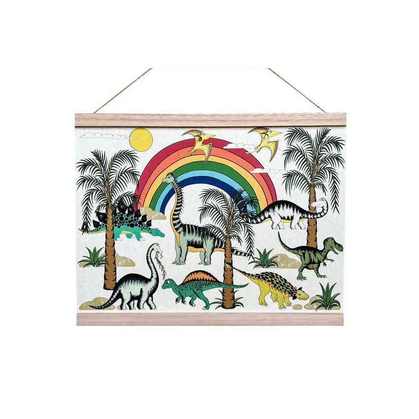 Dino Raw - Poster In the Jungle Rainbow Dinosaur