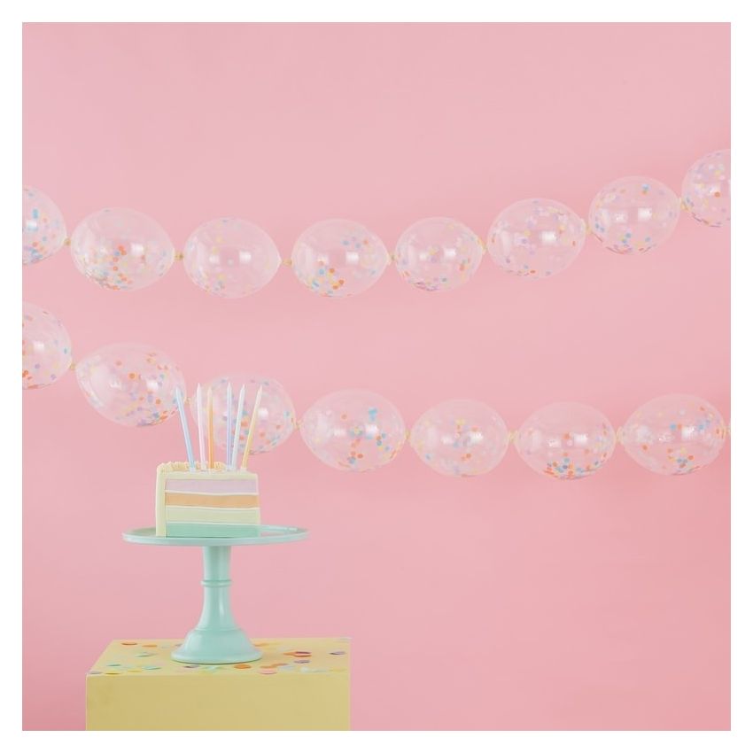 Ginger Ray - Konfetti Ballon Girlande pastell