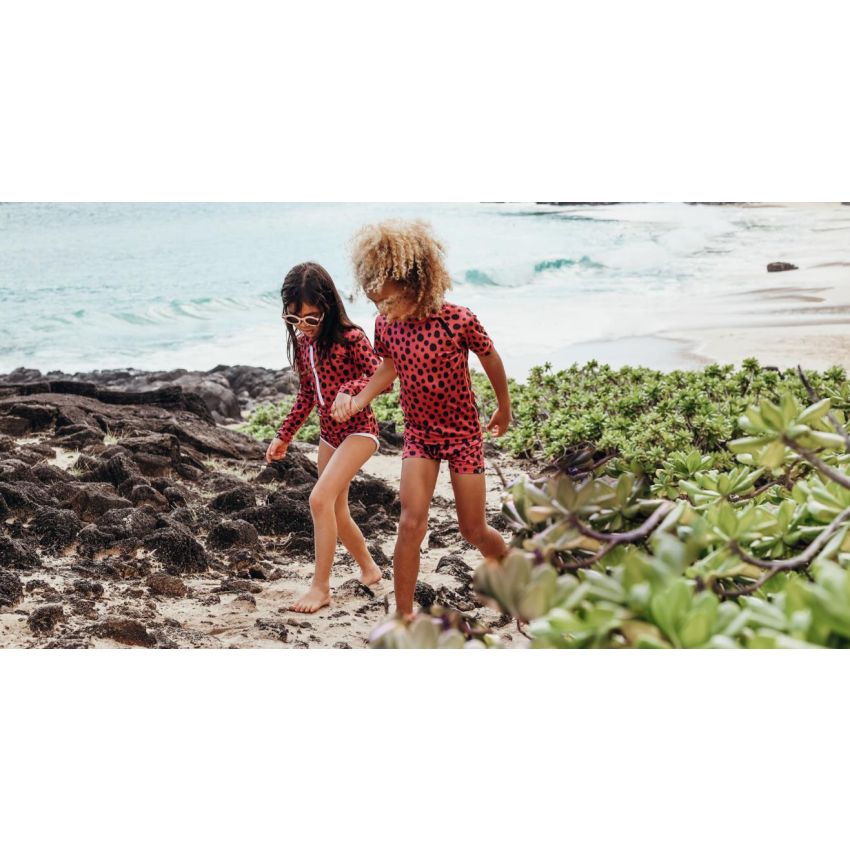 Beach & Bandits - UV Badeanzug Red Velvet Punkte