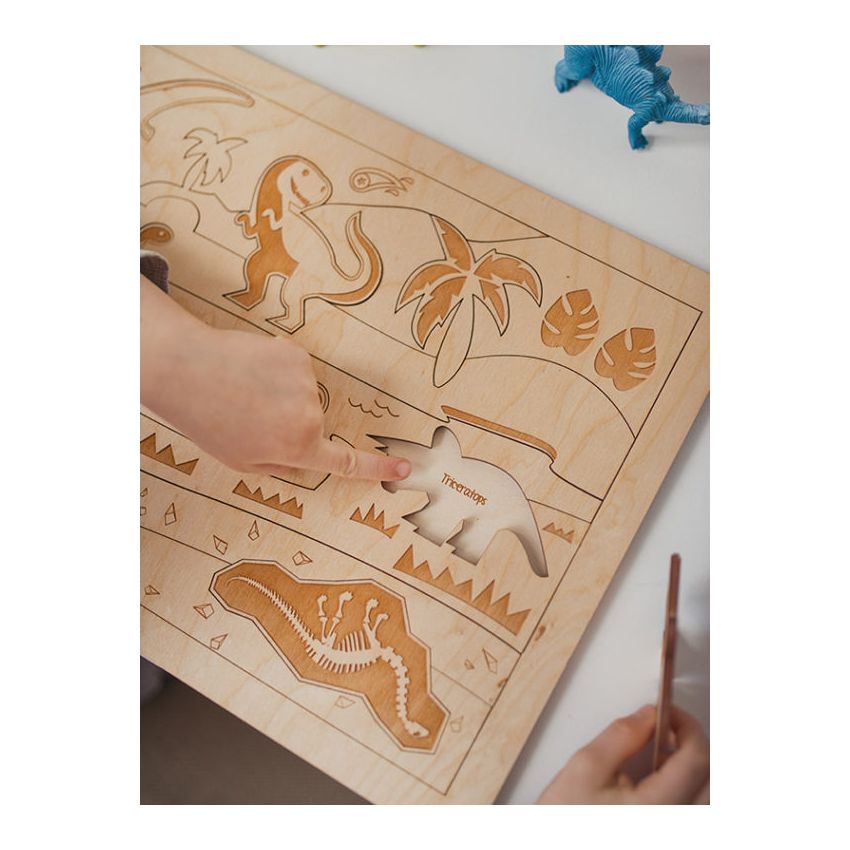 Stuka Puka - Holz Puzzle Dinowelt (deutsch)