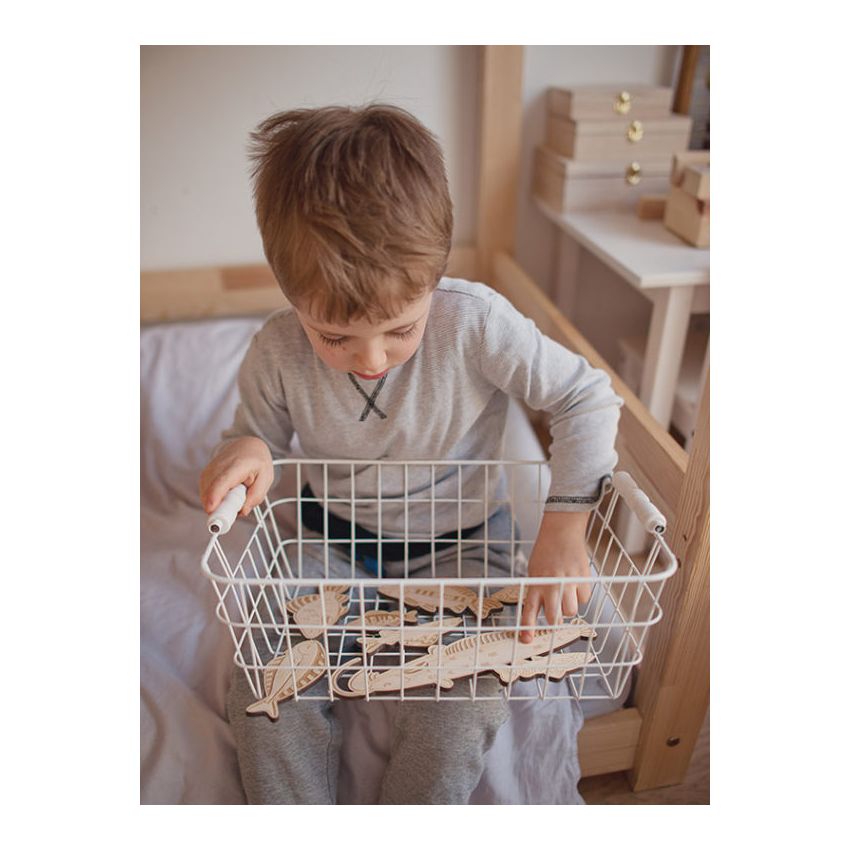 Stuka Puka - Holz Puzzle Fische mit Rute (deutsch)