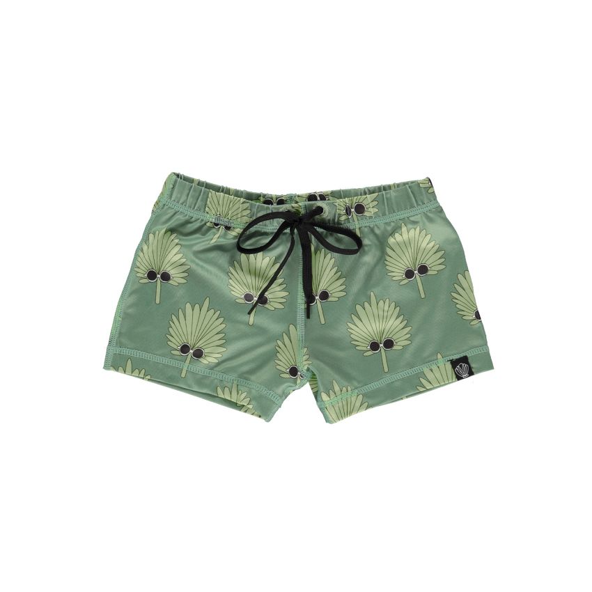 Beach & Bandits - UV Badeshorts Palmwedel Olive