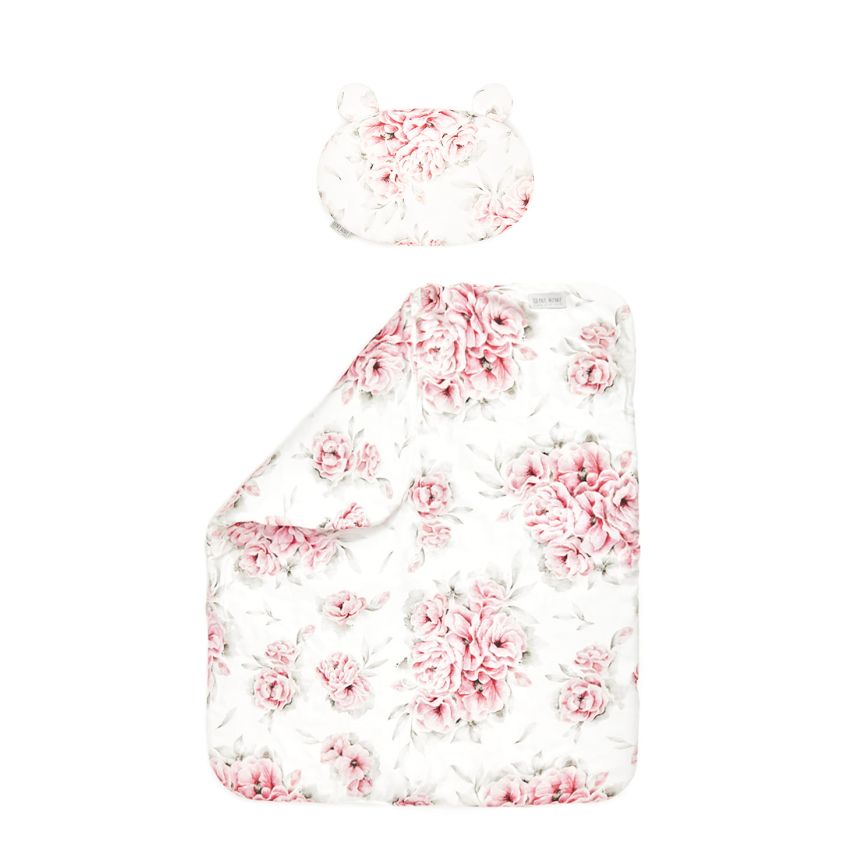 Qbana Mama - Bettdeckenset mit Kissen gefüttert MINI Blossom