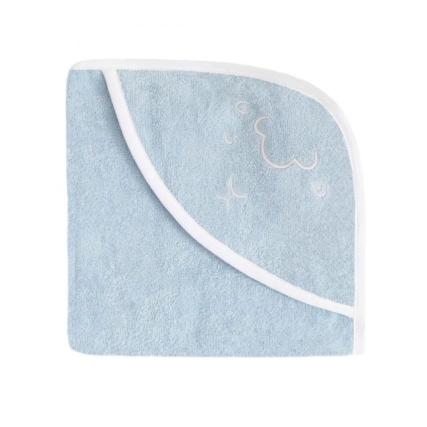 Effiki - Kapuzen Badetuch Schaf blau