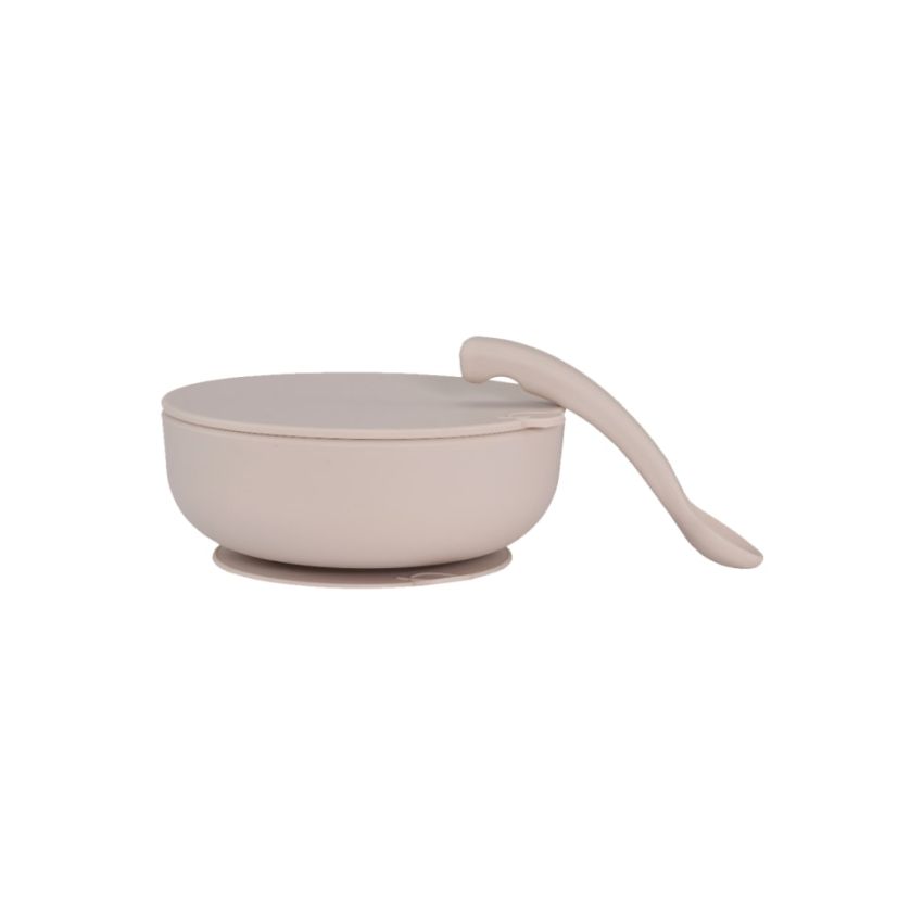 Lille Vilde - Saugnapf Teller- und Löffelset Blossom Cream