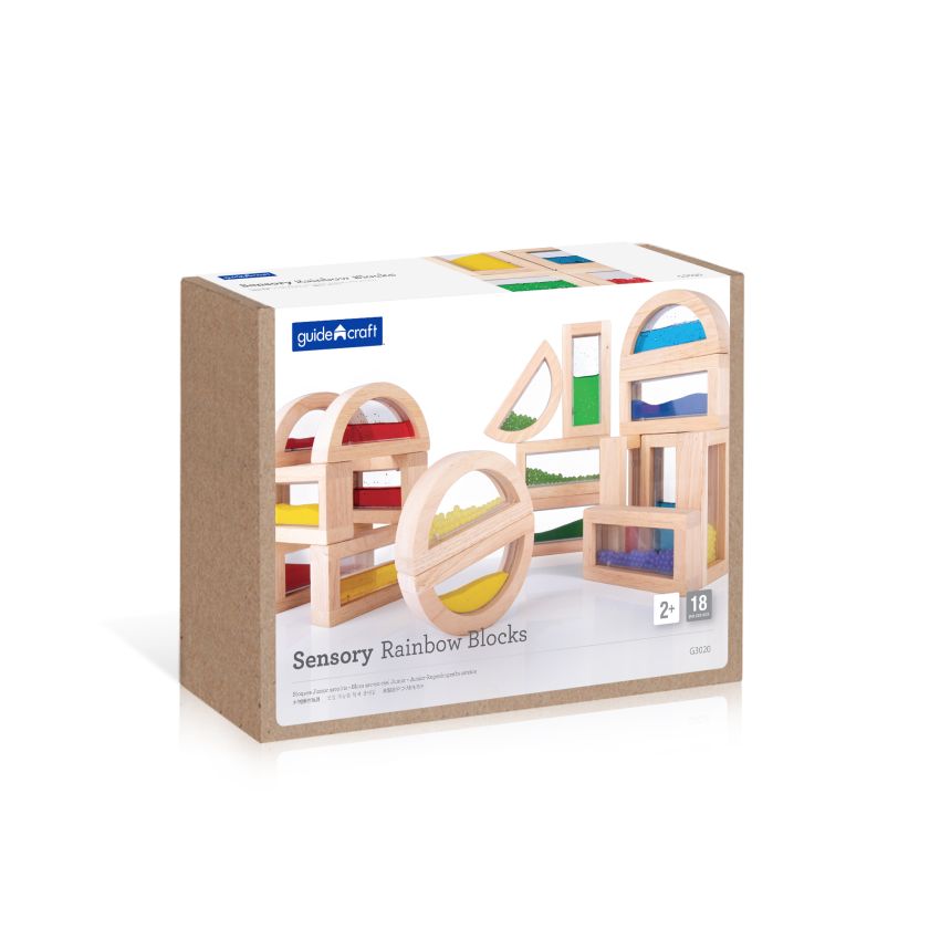 Guidecraft - Sensorik Rainbow Blocks 18 teiliges Set