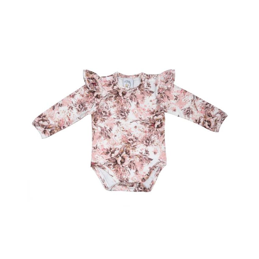 Hey Popinjay! - Body mit Rüschchen Romantic Florals hell