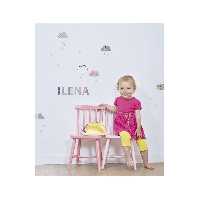 Lilipinso - Wandsticker Clouds and peas multicolor