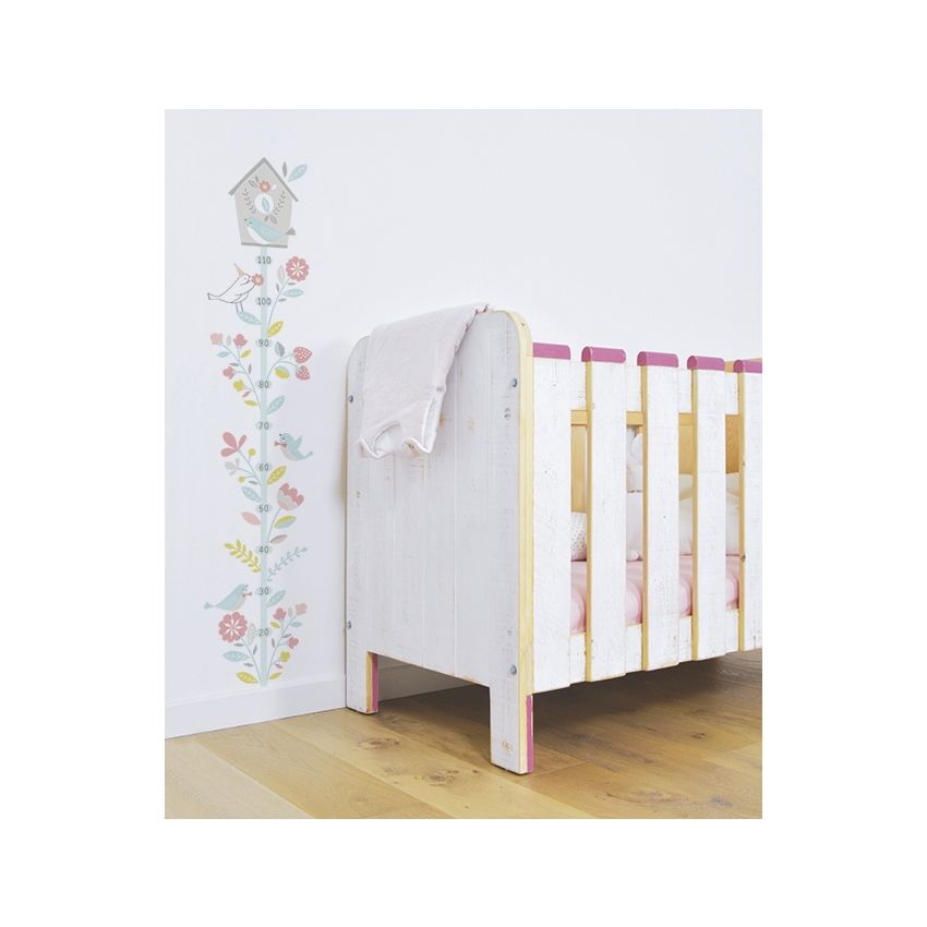 Lilipinso - Wandsticker Messlatte Vögelchen mit Häuschen