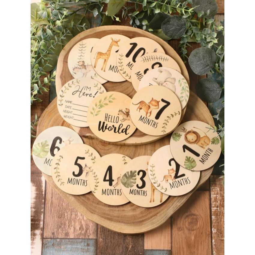 Holz Meilenstein XL Set Safari