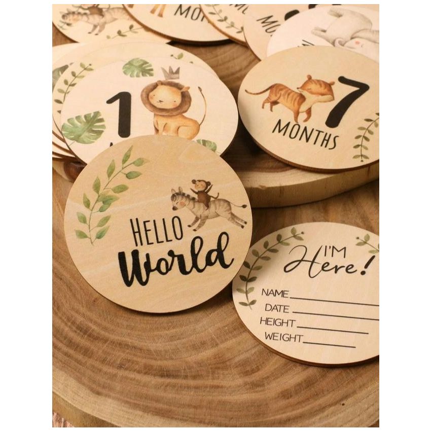 Holz Meilenstein XL Set Safari