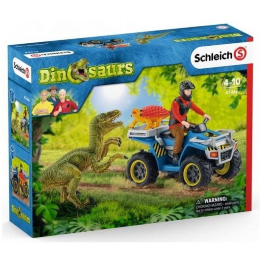Schleich Dinosaurs 41466 - Flucht auf Quad vor Velociraptor