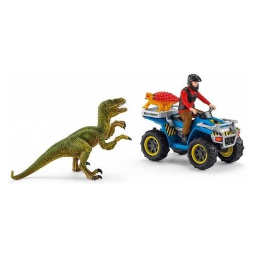Schleich Dinosaurs 41466 - Flucht auf Quad vor Velociraptor