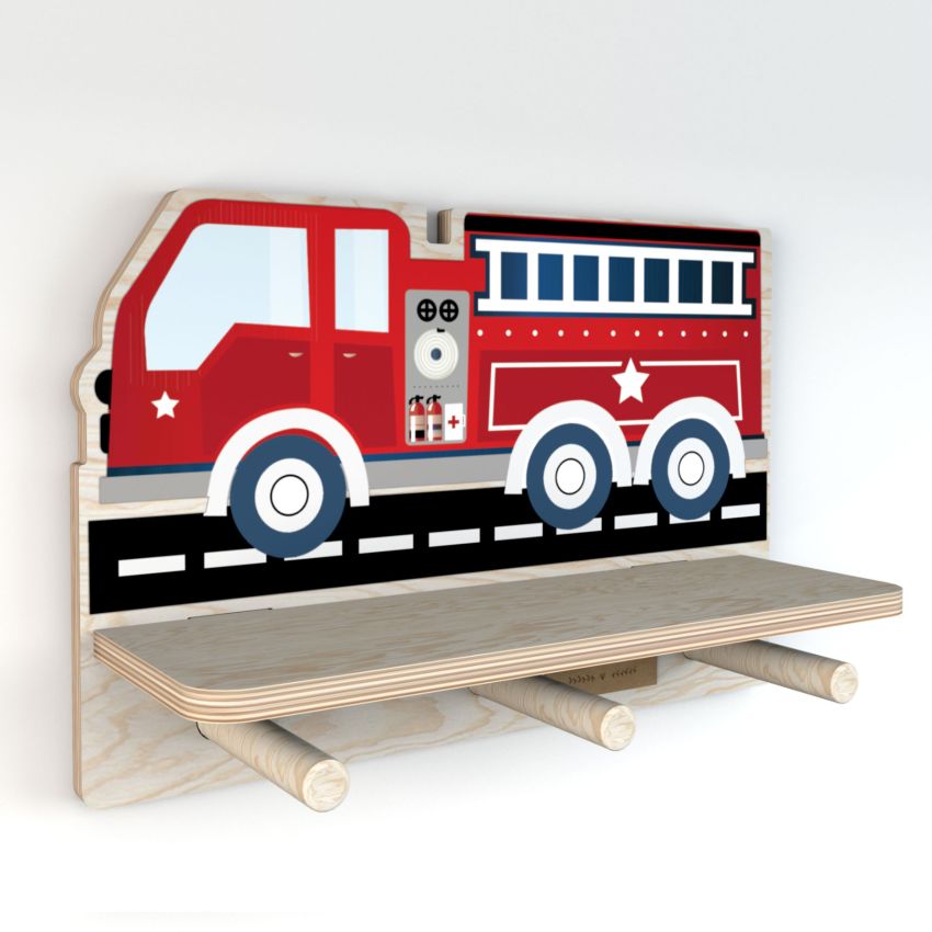 Dekornik - Mini Garderobe Fire Truck