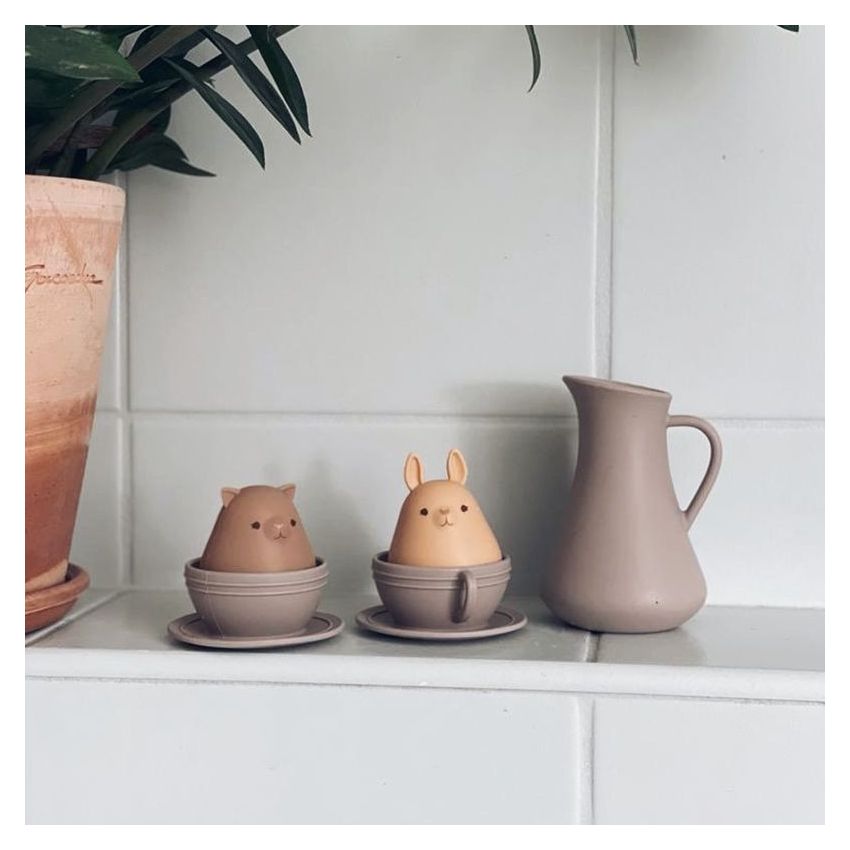 Konges Sløjd - Badespielzeug Set Teezeit mit Tierchen Lilac