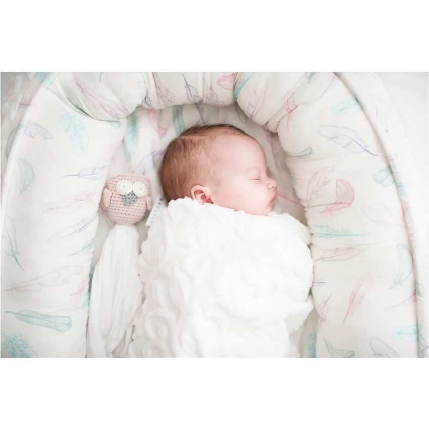 Maylily - Kuschel Muslintuch Eule Dusty Pink