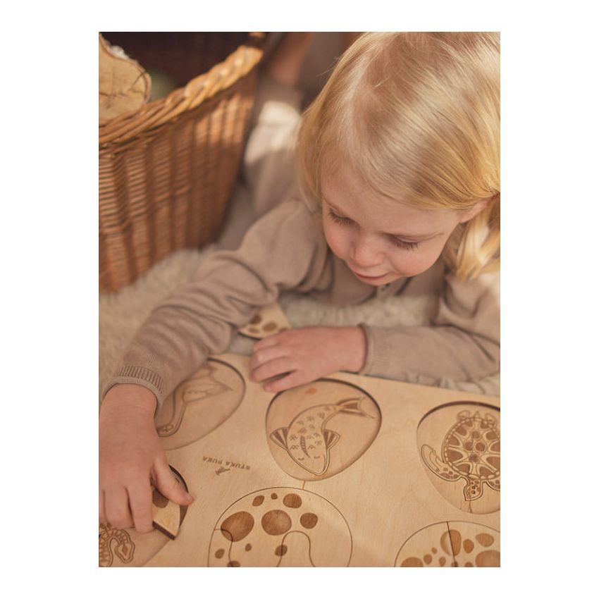 Stuka Puka - Holz Puzzle Gepunktetes Ei (deutsch)