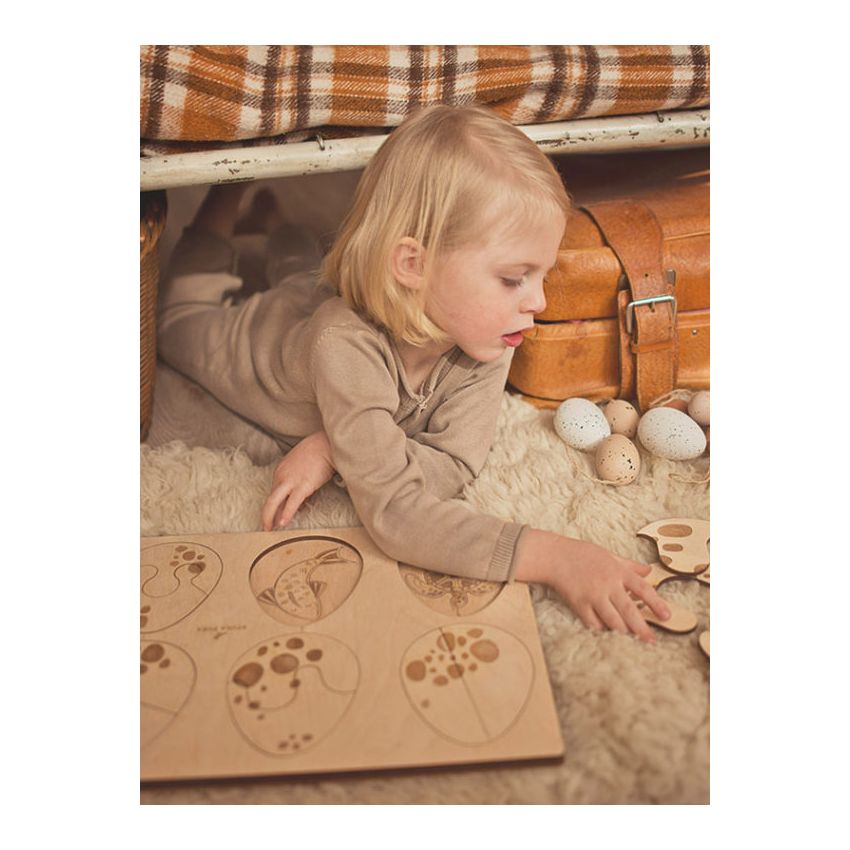 Stuka Puka - Holz Puzzle Gepunktetes Ei (deutsch)