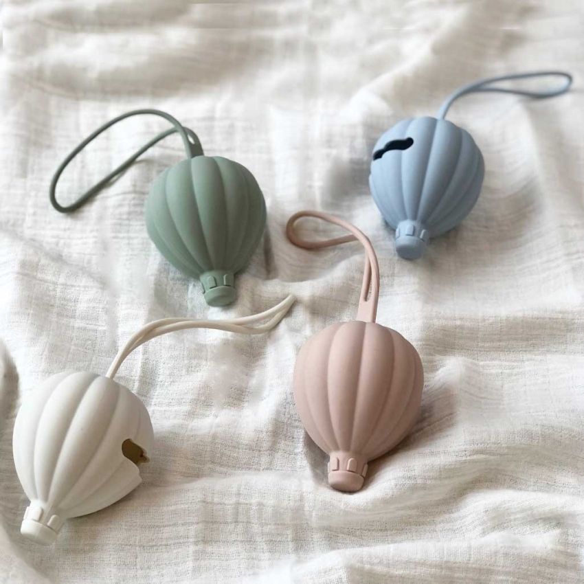 petú petú - Schnullerbox Ballon Dusty Blue