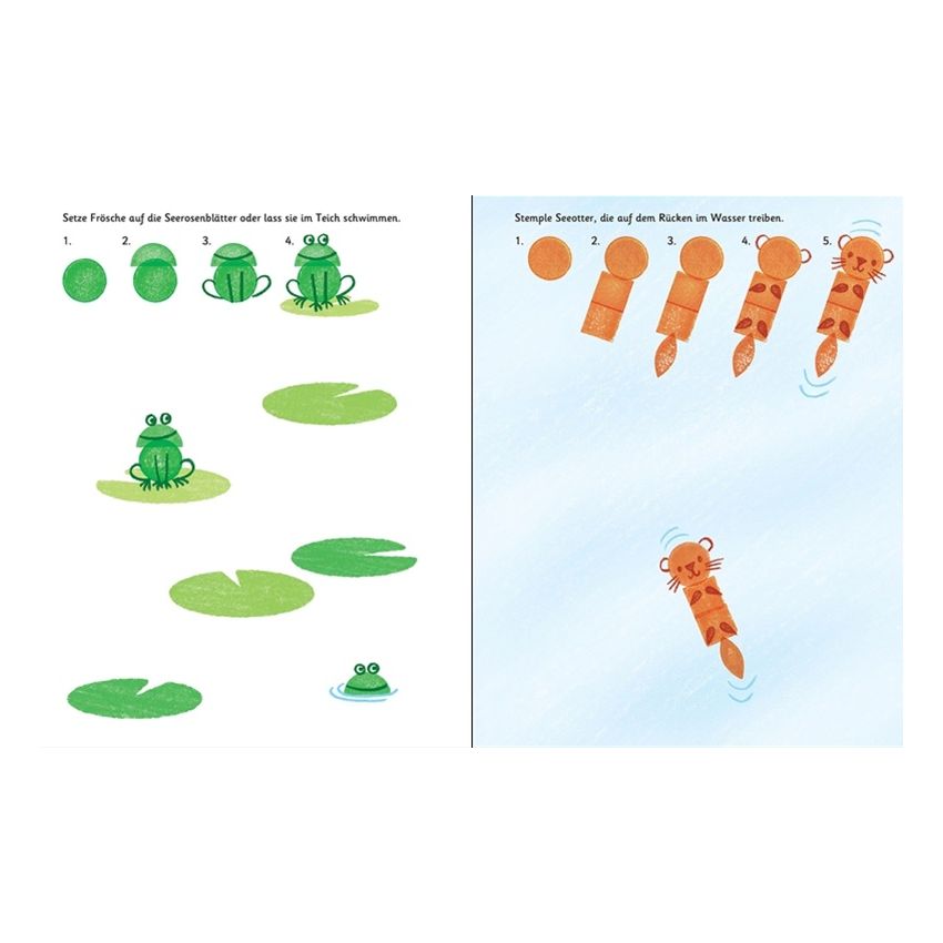 Usborne Verlag - Mein Stempel-Kreativbuch: Tiere