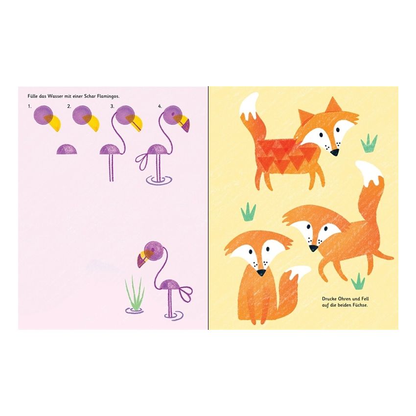 Usborne Verlag - Mein Stempel-Kreativbuch: Tiere