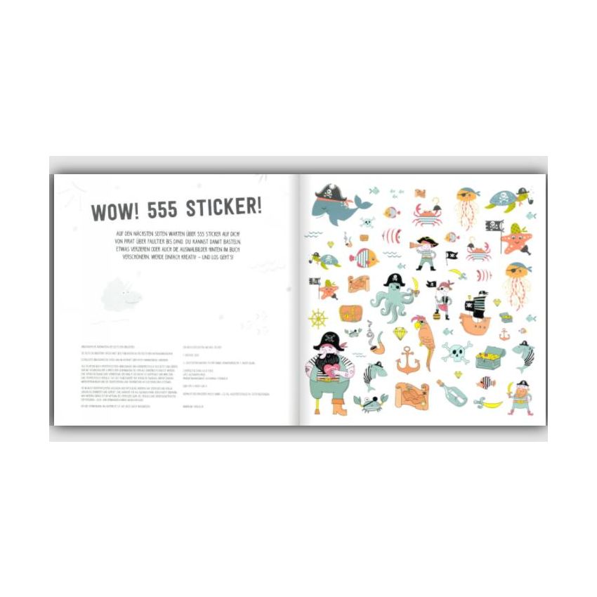 EMF Verlag - 555 Sticker – Faultier, Dino, Pirat und Co.