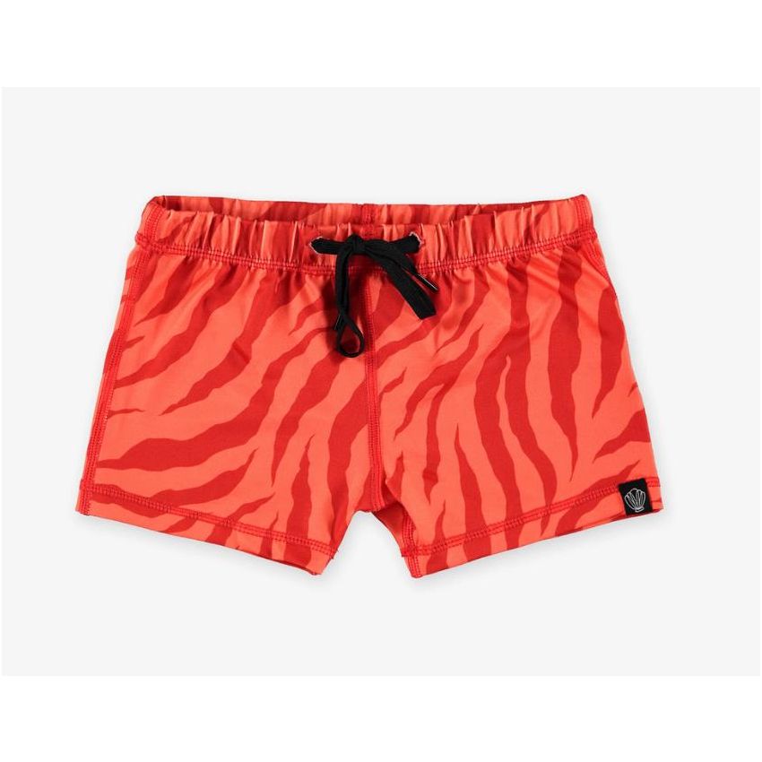 Beach & Bandits - UV Badeshorts Tiger rot Stripes of Love
